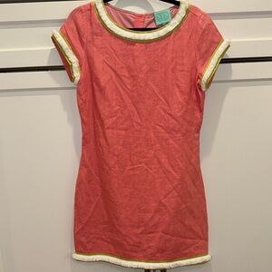 Sail to Sable Pink Dress with Green Accents